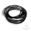 Wire Flex Choker with Platinum Findings in Black Finish