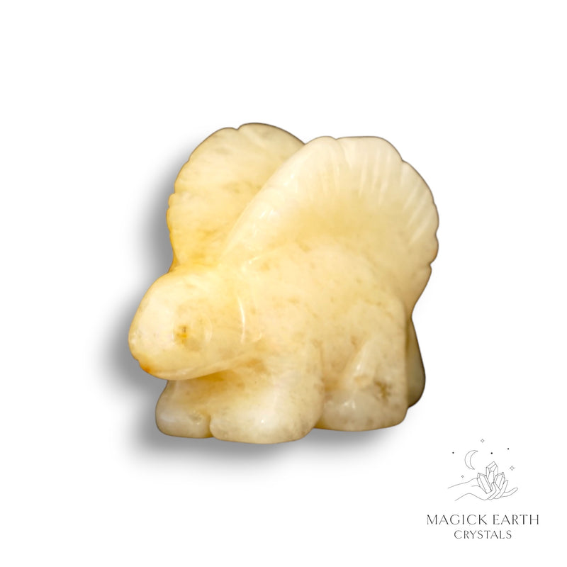 Yellow Jade  Dinosaur Stegosaurus For  Balanced Confidence