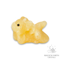 Natural Yellow Jade crystal dragon figurine view b