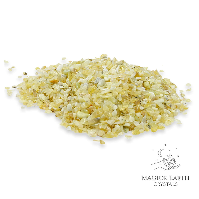 Yellow Opal Small Crystal Chips for Luminous Hope. 100g Bag