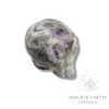 Amethyst Crystal Gemstone Carved Alien  Left View