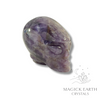 Amethyst Crystal Gemstone Carved Alien  Left View