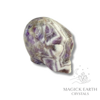 Amethyst Crystal Gemstone Carved Alien Left View