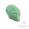 Aventurine Crystal Gemstone Carved Alien  Left View