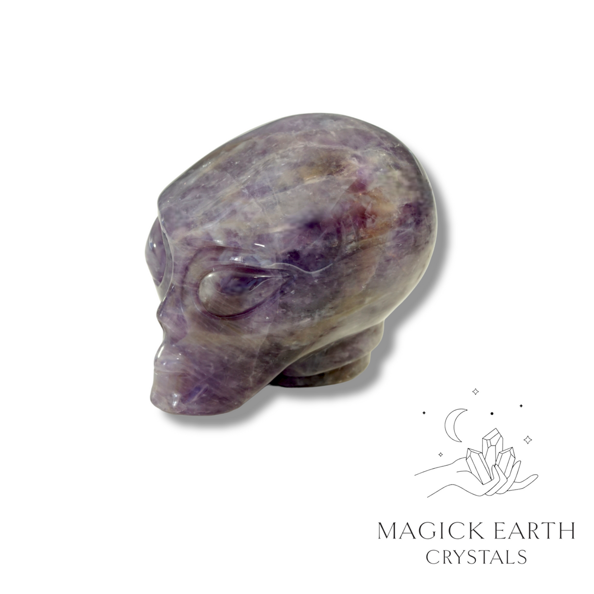 Amethyst Crystal Gemstone Carved Alien Right View