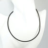 Silk Cord Necklace with Platinum Findings Chocolate