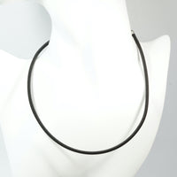 Silk Cord Necklace with Platinum Findings Chocolate