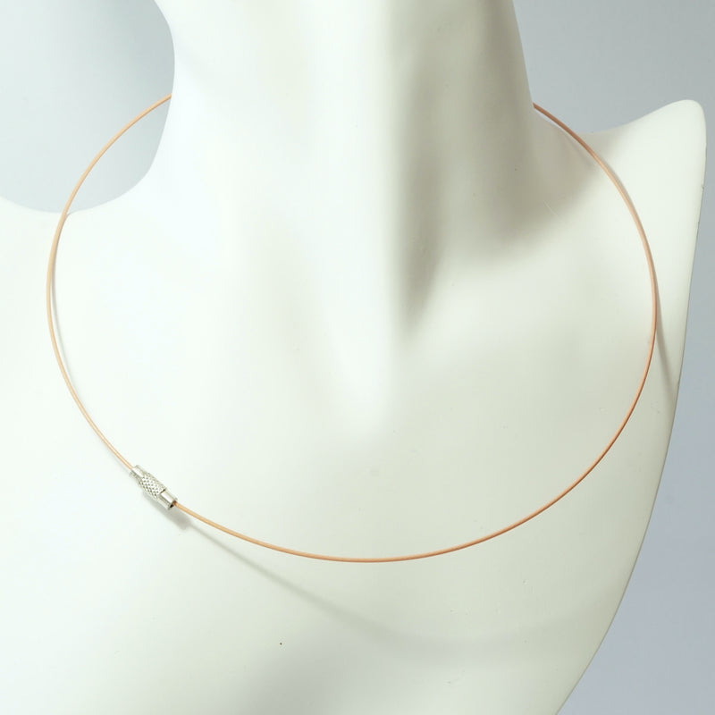 Steel Wire Flex Choker With Platinum Screw Clasp in Assorted Colours