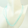 Waxed Cotton Cord and Sheer Ribbon Necklace with Platinum Findings in Assorted Colours