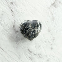 Silver Leaf Jasper Crystal Gemstone Heart 25mm