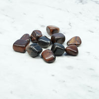 Red Tiger Eye Tumbled Crystals (With Tiger Iron Inclusions)