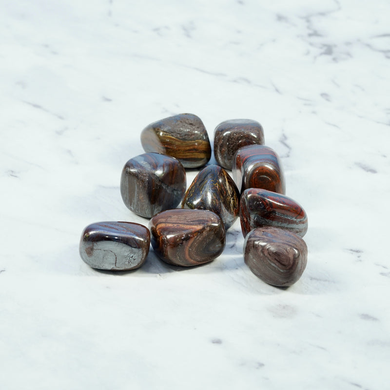 Tiger Iron Crystal Tumbled Stone