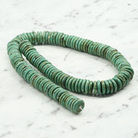 Synthetic Turquoise Disc Beads 12mm