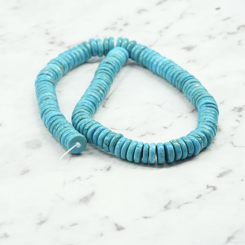 Synthetic Turquoise Disc Beads 10mm