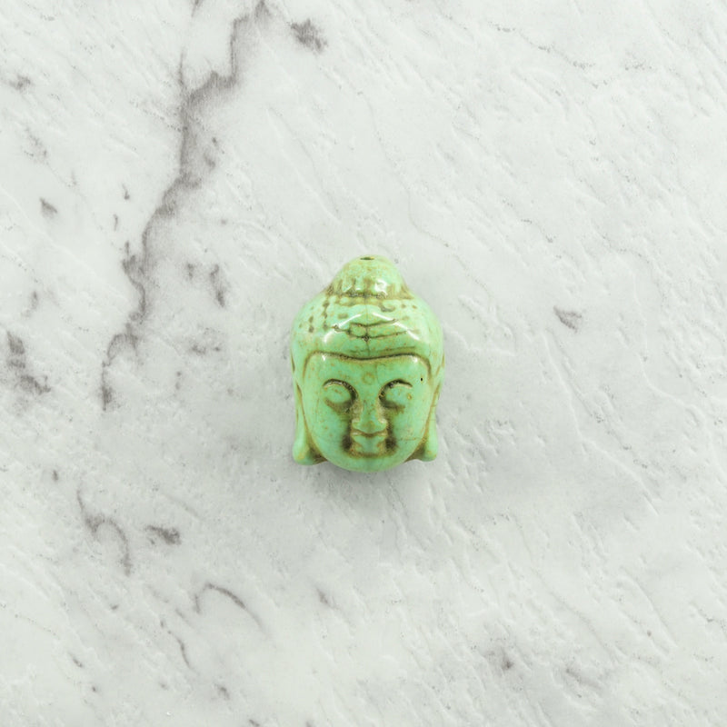 Synthetic Turquoise Buddha Beads