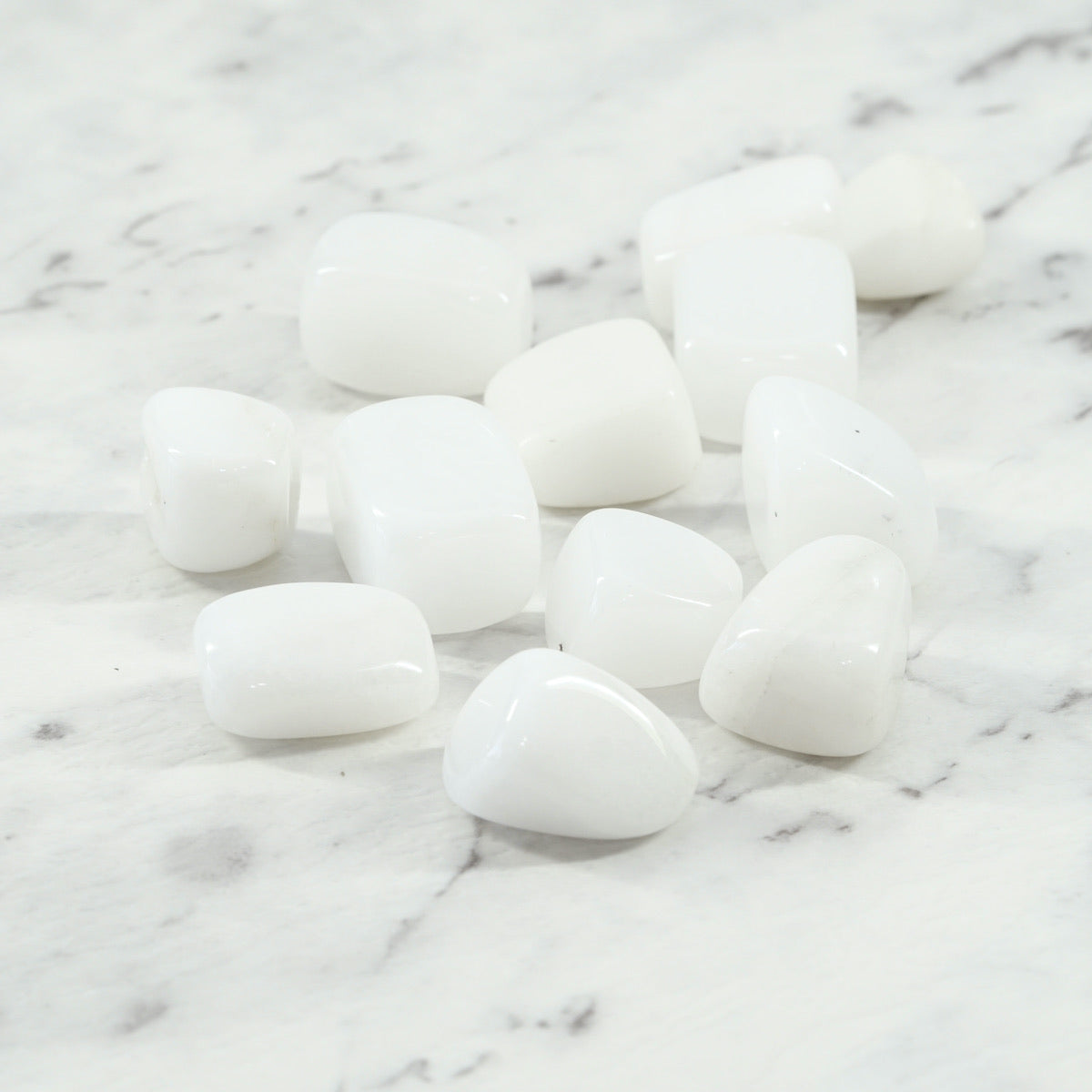 White Jade Crystal Tumbled Stone