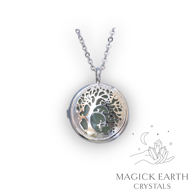 Aventurine Tree Of Life Diffuser Pendant