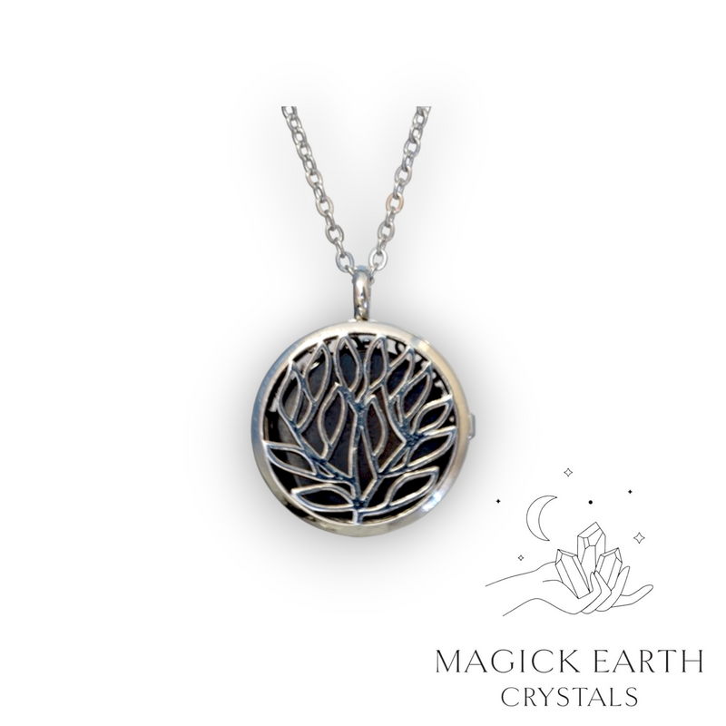 Black Agate Tree Of Life Diffuser Pendant