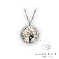 Howlite (Synthetic) Tree of Life Diffuser Pendant