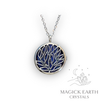 Lapis Lazuli Tree of Life Diffuser Pendant