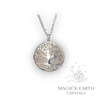 Rose Quartz Tree Of Life Diffuser Pendant