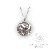 Amethyst Triple Spiral Diffuser Pendant