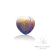 Rainbow finish electroplated agate geode druzy heart back