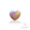 Rainbow finish electroplated agate geode druzy heart front