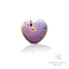 Rainbow finish electroplated agate geode druzy heart front