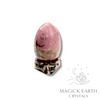 Rhodonite Crystal Gemstone Egg With Stand