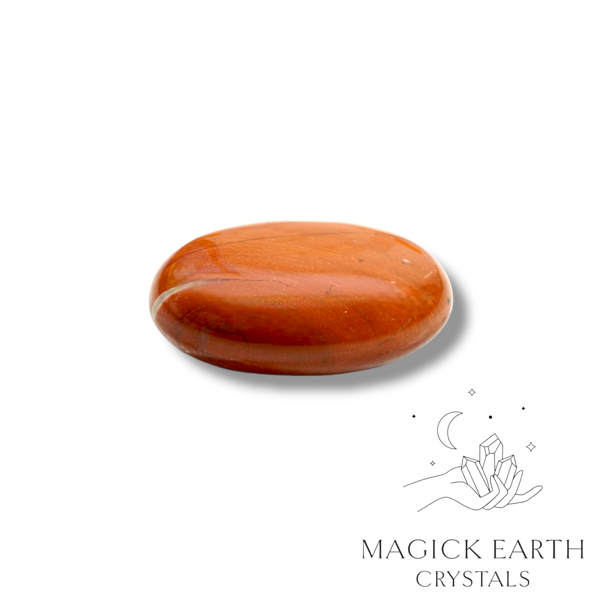 Red Jasper Crystal Gemstone Flat Palm Stone Oval Shape