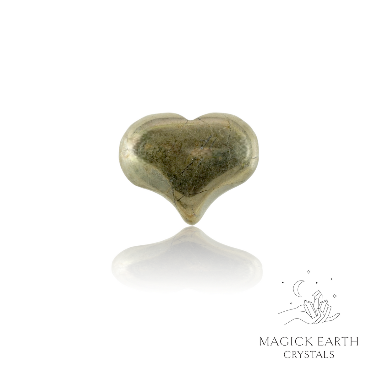 Iron Pyrite Crystal Gemstone Funky Stylised Shaped Heart Small