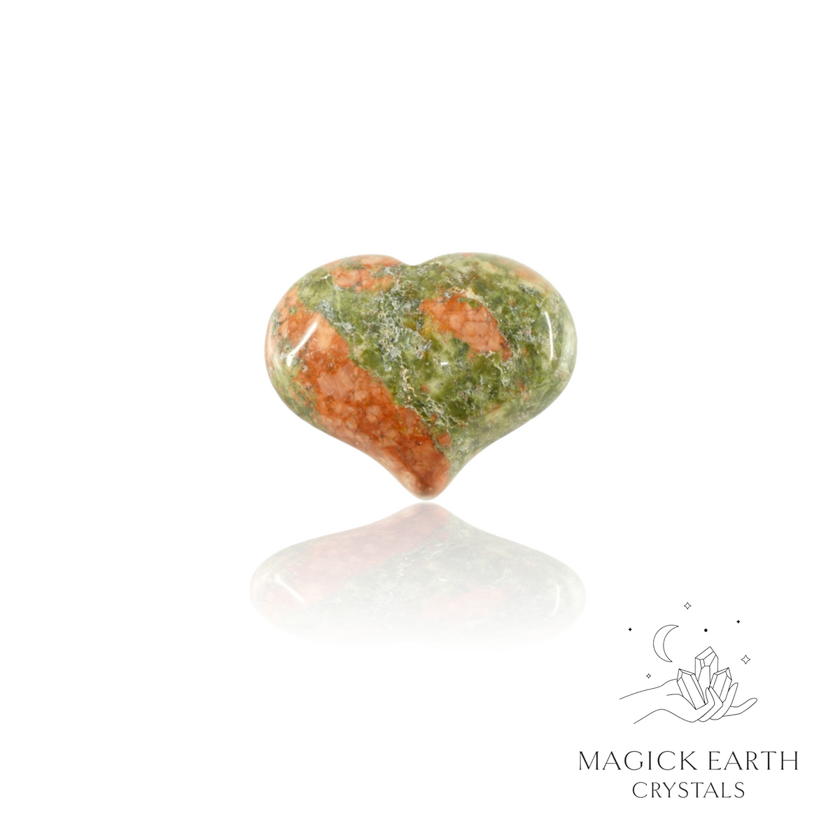 Unakite Crystal Gemstone Funky Stylised Shaped Heart Small