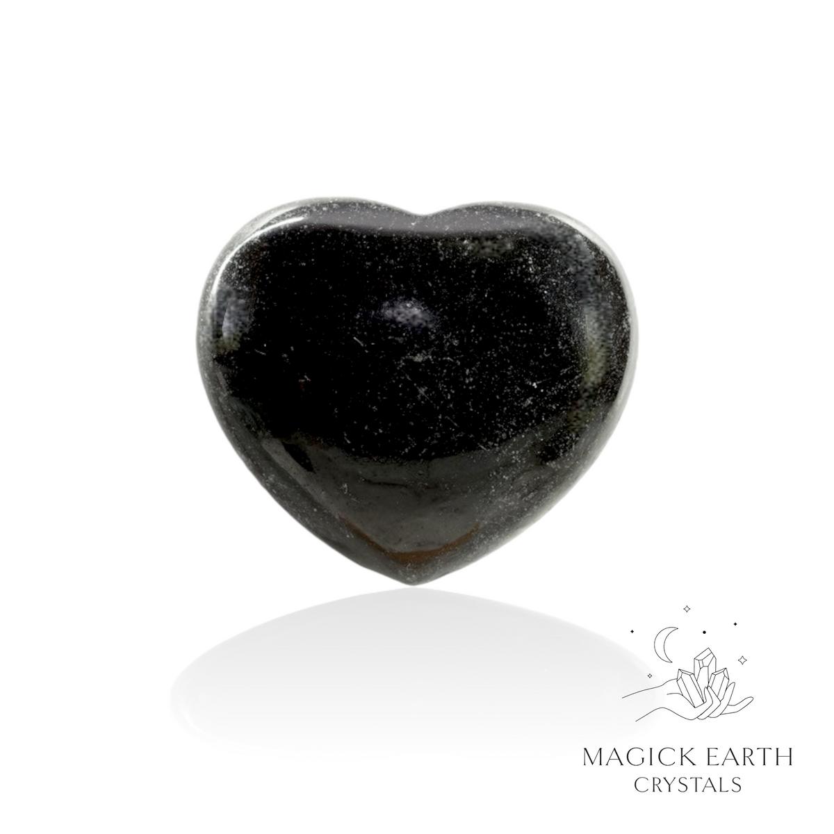 Black Agate (dyed) Crystal Gemstone Heart 45mm