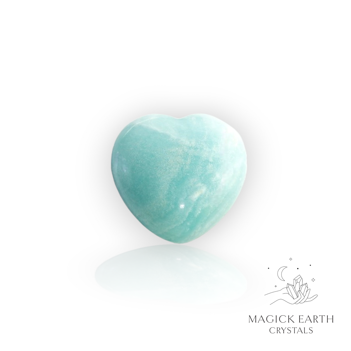 Amazonite Crystal Gemstone Heart 30mm 