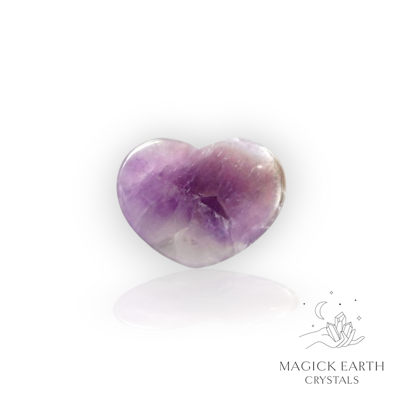 Amethyst Crystal Gemstone Heart 30mm