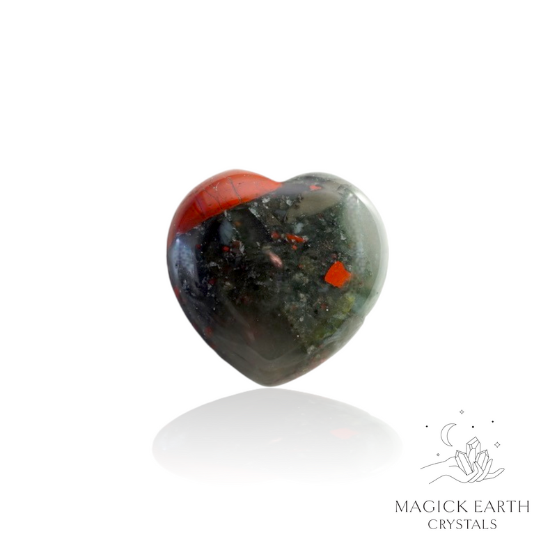 Bloodstone Crystal Gemstone Heart 30mm