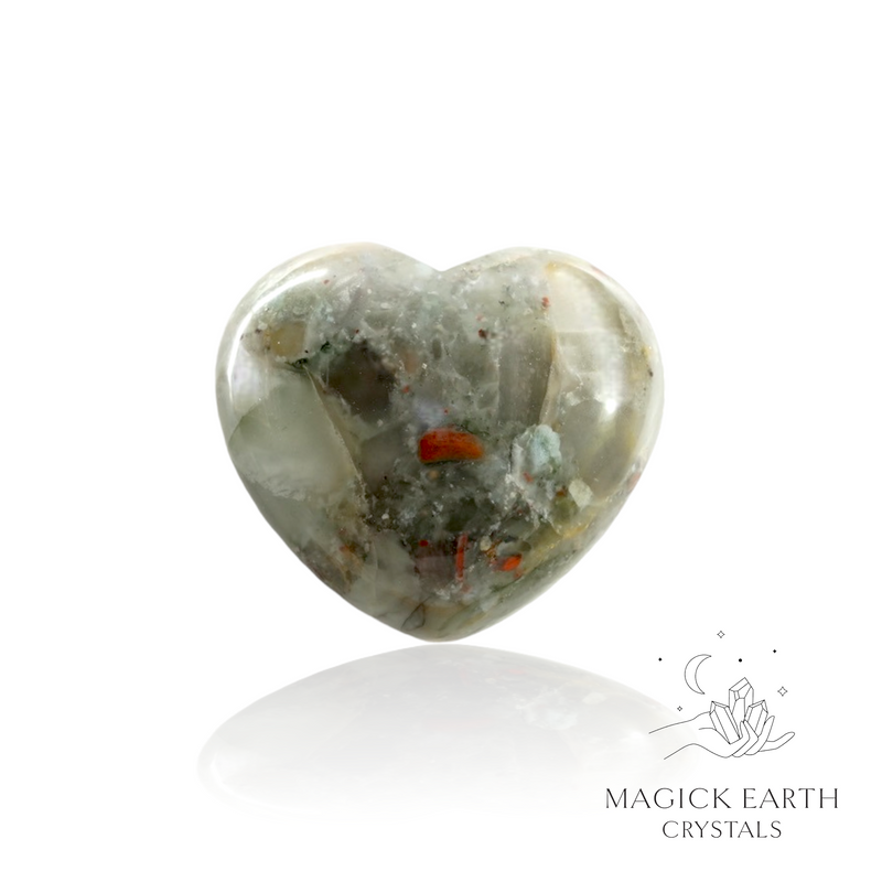 Bloodstone Crystal Gemstone Heart 45mm