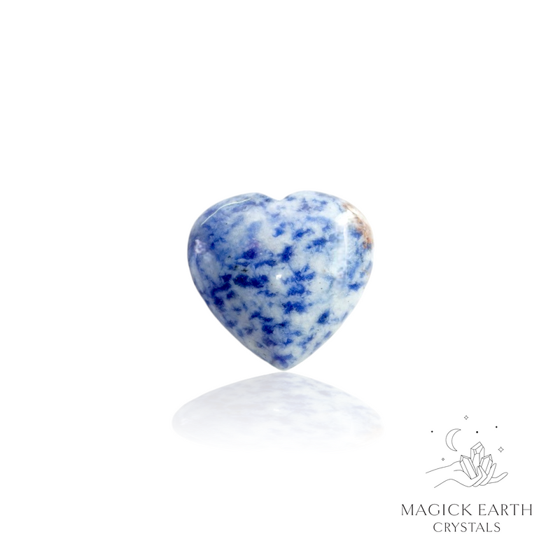 Blue Spot Jasper Crystal Gemstone Heart 30.mm