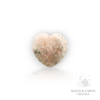 Cherry Blossom Agate Crystal Gemstone Heart 30mm