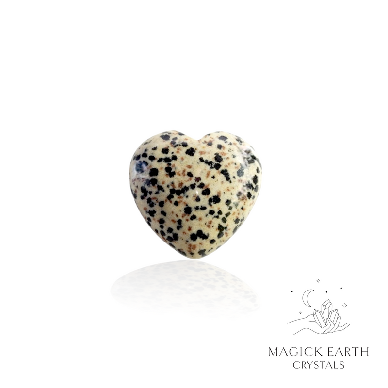 Dalmatian Jasper Crystal Gemstone Heart 30mm