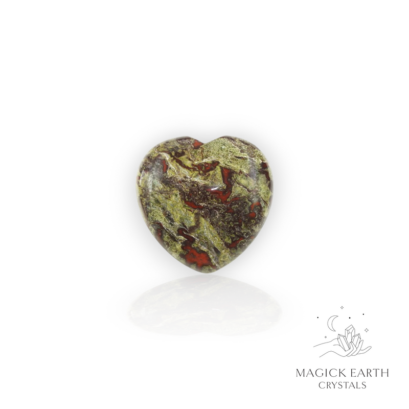 Dragons Blood Jasper Crystal Gemstone Heart 30mm