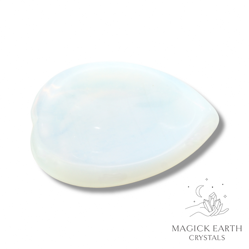 Opalite Crystal Gemstone Heart Shaped Thumb Worry Stone