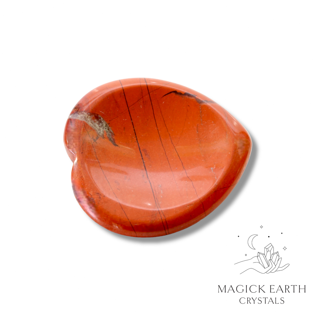 Red Jasper Crystal Gemstone Heart Shaped Thumb Worry Stone