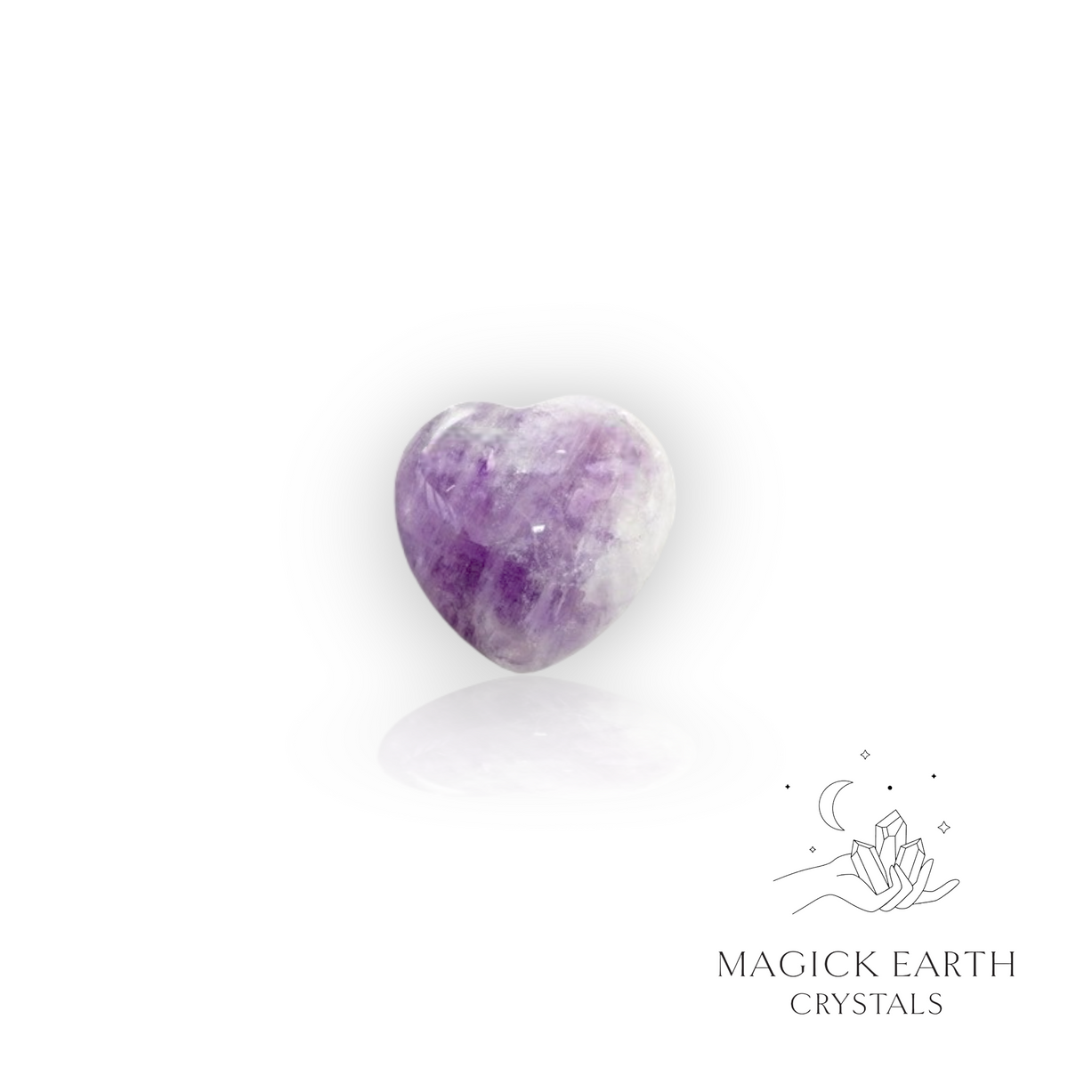 Amethyst Crystal Gemstone Tiny Heart 20mm