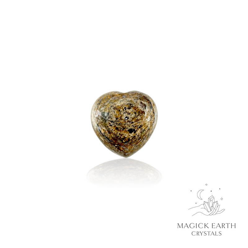 Bronze Crystal Gemstone Tiny Heart 20mm