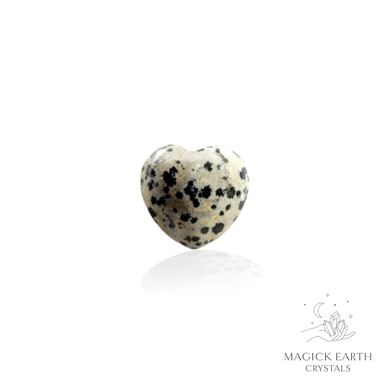 Dalmatian Jasper Crystal Gemstone Tiny Heart 20mm