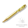 Jade Crystal Gemstone Chip Pens Matte Gold Finish