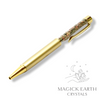 Unakite Crystal Gemstone Chip Pens with Matte Gold Finish