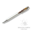 Mookaite Crystal Gemstone Chip Pens with Matte Platinum Finish